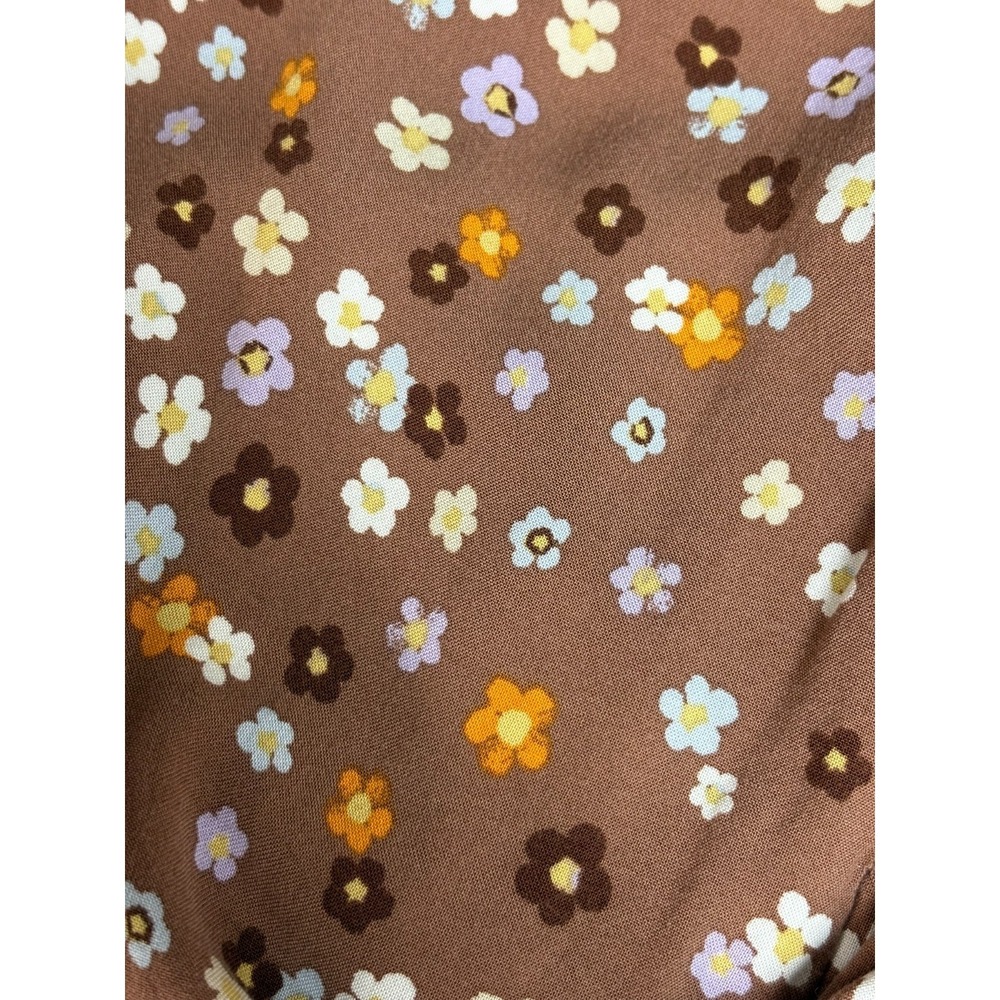 LA Hearts Floral Tie Strap Mini Dress Brown Y2K Babydoll Womens Small - Picture 3 of 4